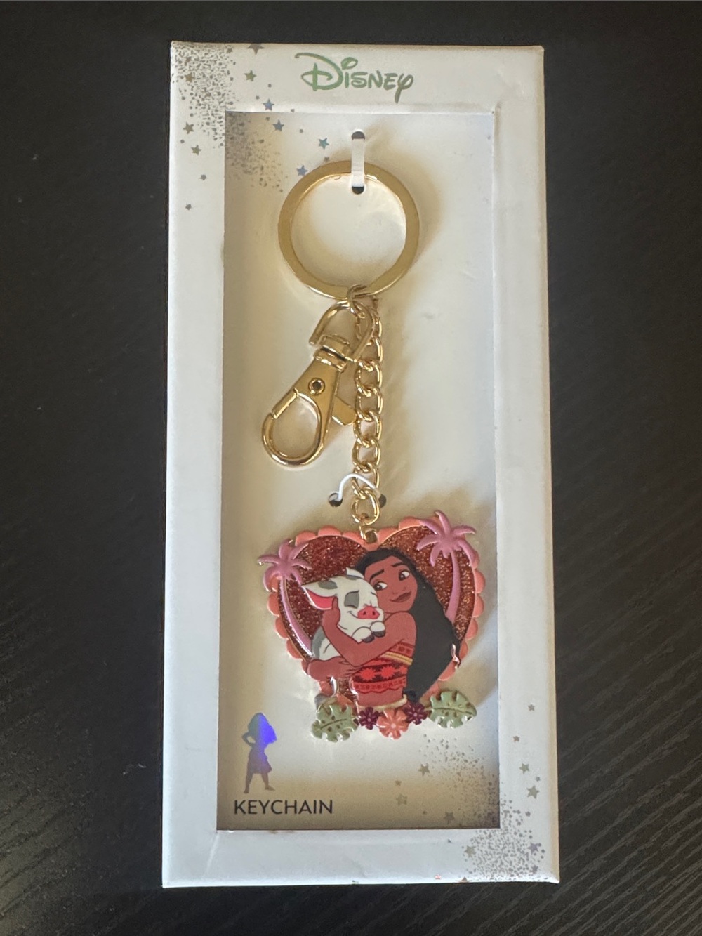 Disney Moana & Pua Heart Keychain Charm